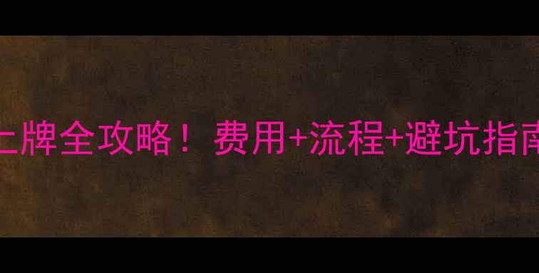 图片 🏍️甘肃摩托车上牌全攻略！费用+流程+避坑指南（附最新政策）