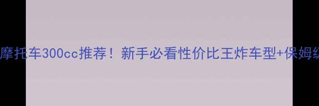 图片 🏔️🔥越野摩托车300cc推荐！新手必看性价比王炸车型+保姆级选购指南1