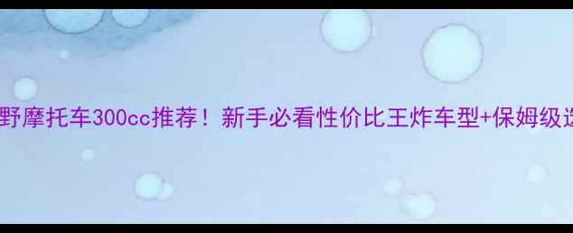 图片 🏔️🔥越野摩托车300cc推荐！新手必看性价比王炸车型+保姆级选购指南2