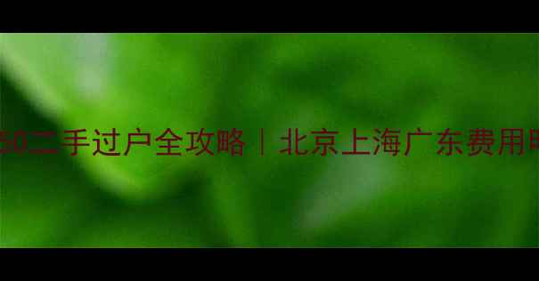 图片 📌豪爵铃木DL250二手过户全攻略｜北京上海广东费用明细+避坑指南2