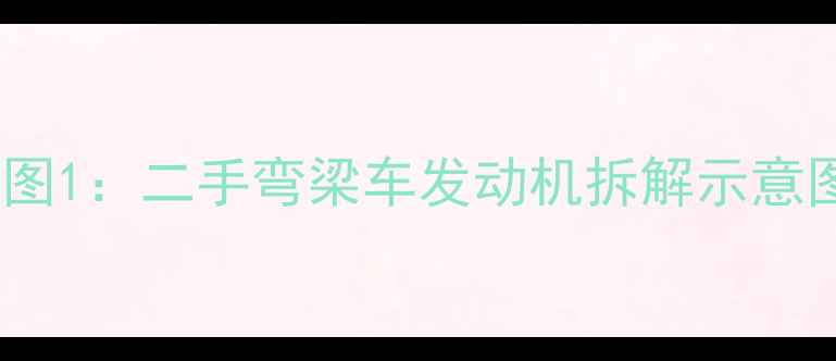 图片 📸图1：二手弯梁车发动机拆解示意图1