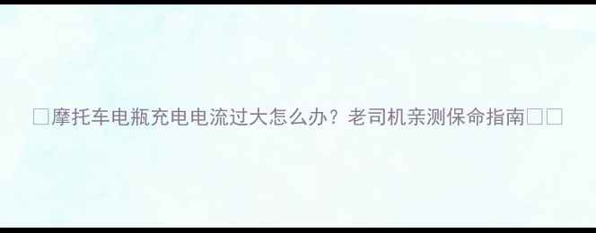图片 🔋摩托车电瓶充电电流过大怎么办？老司机亲测保命指南🏍️