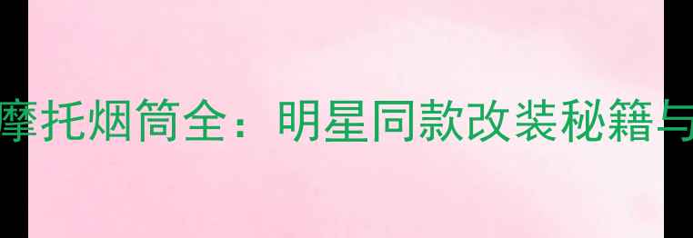 图片 🔥刘德华战车摩托烟筒全：明星同款改装秘籍与性能升级指南