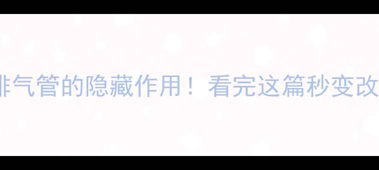 图片 🔥摩托车排气管的隐藏作用！看完这篇秒变改装达人🔥2