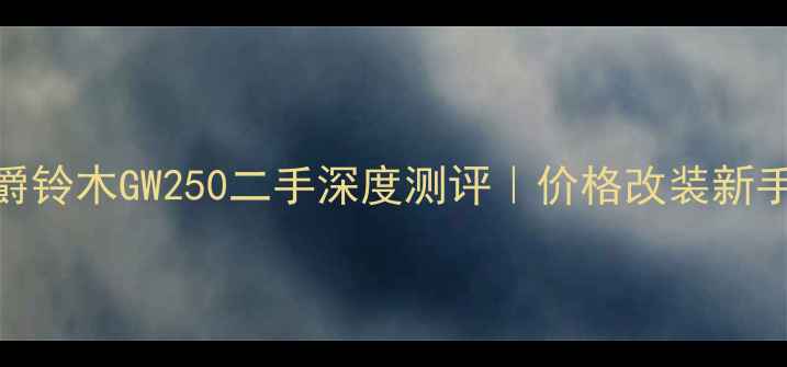 图片 🔥最新！豪爵铃木GW250二手深度测评｜价格改装新手必看全攻略