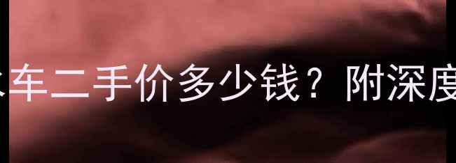 图片 🔥杜卡迪大魔鬼水车二手价多少钱？附深度测评与避坑指南2