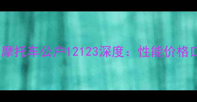 图片 🔥爆款车型实测摩托车公户12123深度：性能价格口碑全公开！🔥1