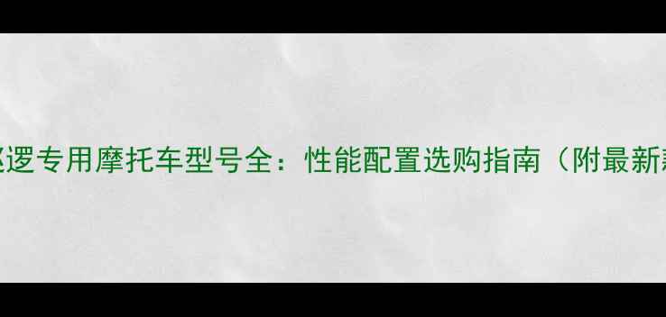 图片 🔥特警巡逻专用摩托车型号全：性能配置选购指南（附最新款对比）