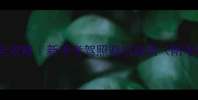 图片 🚗💨二轮摩托车D照全攻略｜新手考驾照避坑指南（附考试流程+备考资料）1